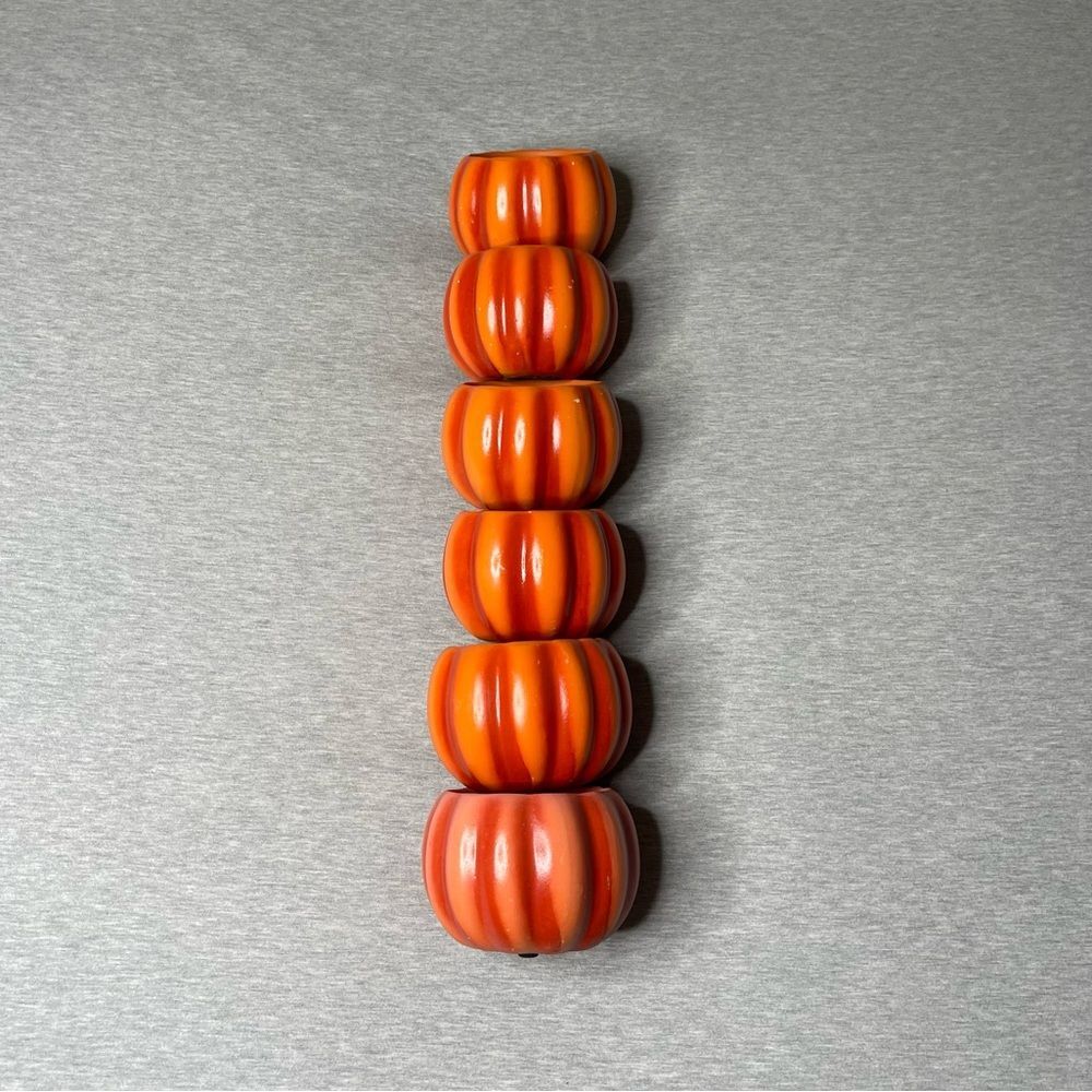 Target Orange 4” Round Pumpkin Ceramic Planter Pot 6 PCS. Set